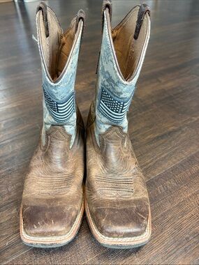 Ariat Patriot Boot American Flag Western Work Brown style 10027279 size 4